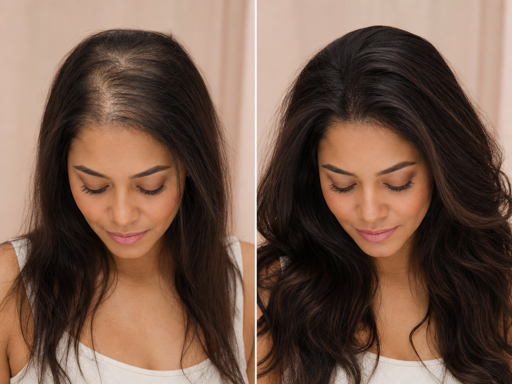 Antes e depois da queda de cabelo com BEFORLIFE